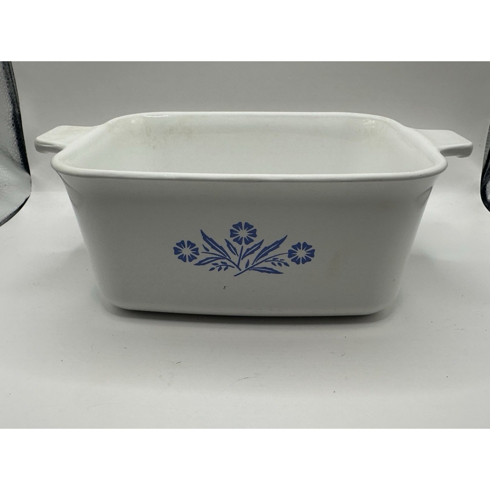 Corning Ware Cornflower Pattern One and Half Quart Square Casserole Dish No Lid